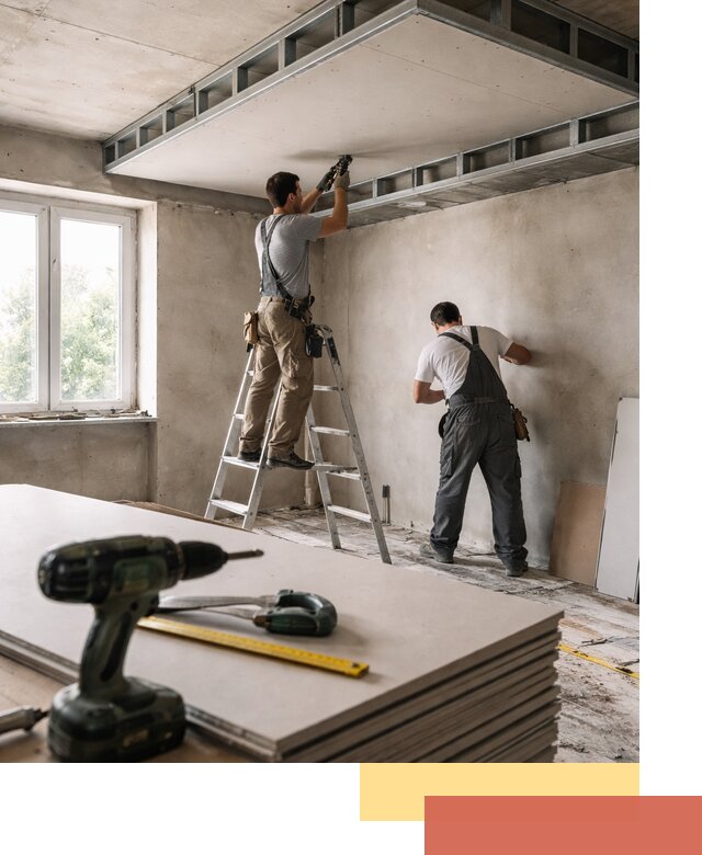 Двухуровневый потолок из гипсокартона в Зеленодольске