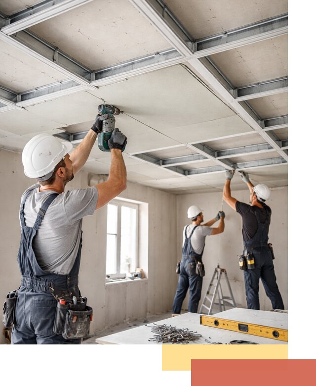 Кессонный потолок из гипсокартона под ключ в Зеленодольске