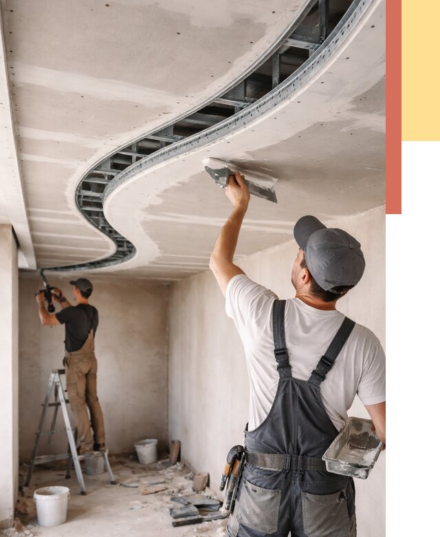 Криволинейный потолок из гипсокартона в Зеленодольске от 2174 руб./м2 | ОТДЕЛОЧНИК-Злн