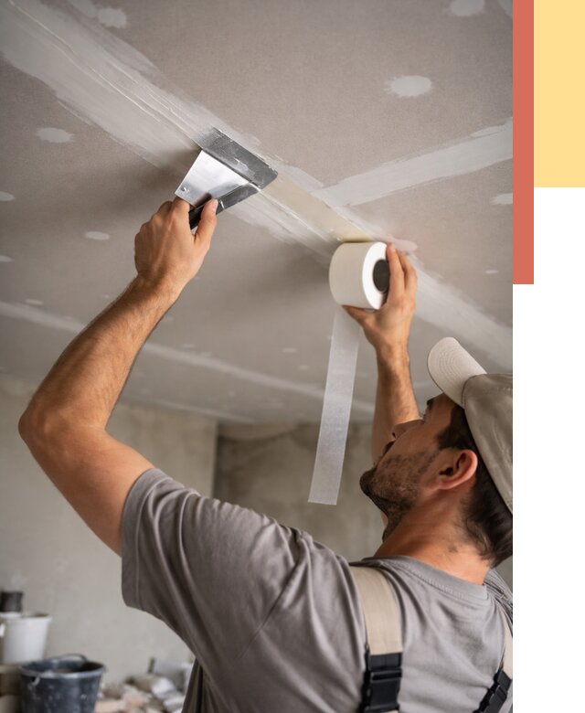 Обработка швов потолка ГКЛ в Зеленодольске от 7763 руб. под ключ | ОТДЕЛОЧНИК-Злн