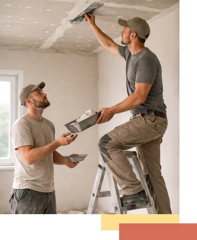 Шпаклевка потолка из гипсокартона в Зеленодольске качественно и быстро