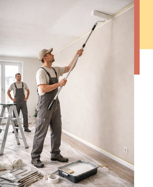 Покраска потолка из гипсокартона в Зеленодольске от 4658 руб./м2 — услуги под ключ | ОТДЕЛОЧНИК-Злн