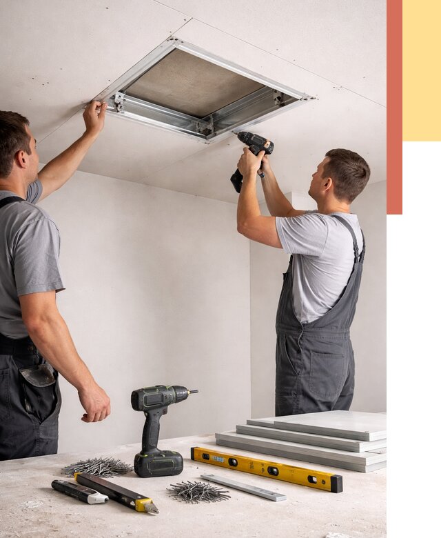 Установка люка в потолок ГКЛ в Зеленодольске от 2588 руб. под ключ | ОТДЕЛОЧНИК-Злн