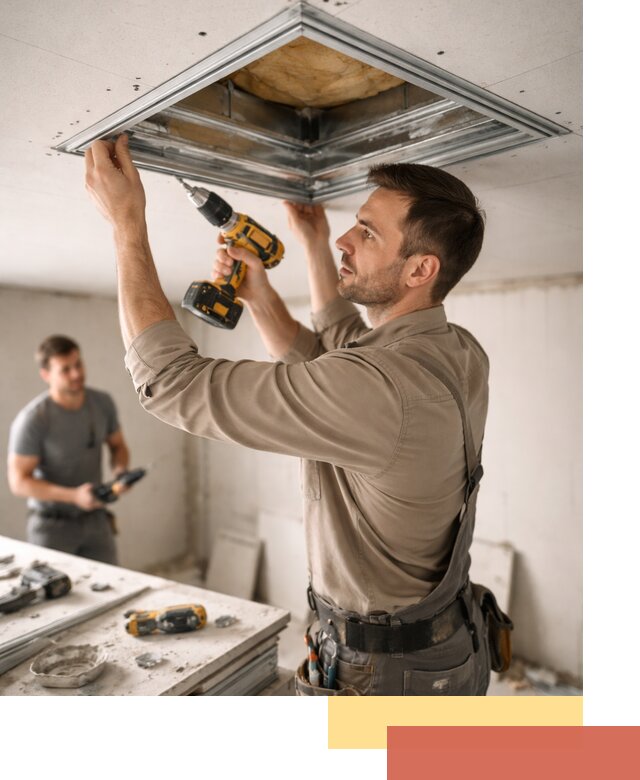 Монтаж люка в потолок из ГКЛ в Зеленодольске