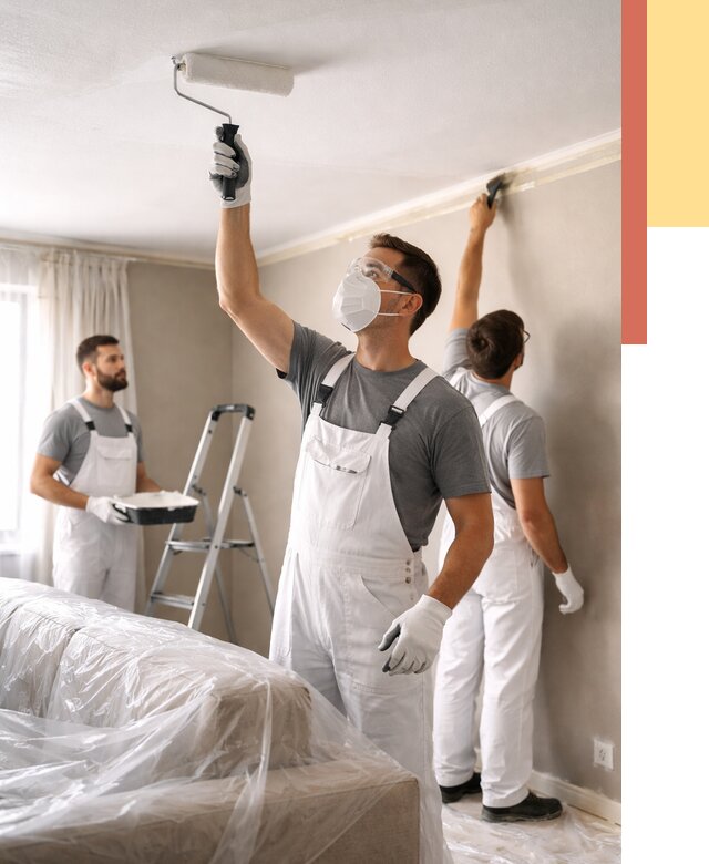 Покраска потолка водоэмельсионной краской в Зеленодольске от 2277 руб/м² — услуги под ключ | ОТДЕЛОЧНИК-Злн