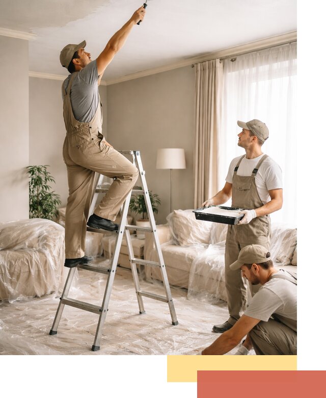 Покраска потолков акриловой краской в Зеленодольске качественно и быстро