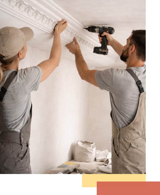 Профессиональный монтаж лепнины на потолок в Зеленодольске