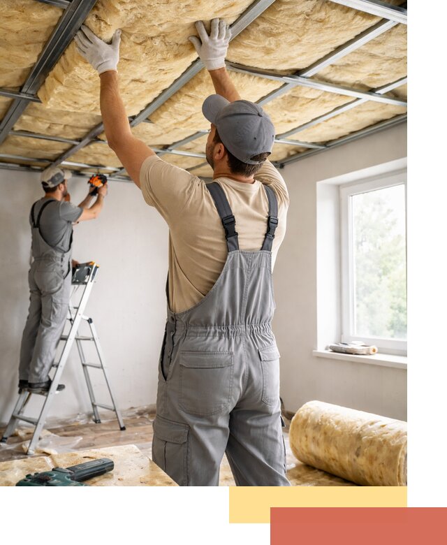 Утепление потолка под ключ в Зеленодольске качественно и быстро