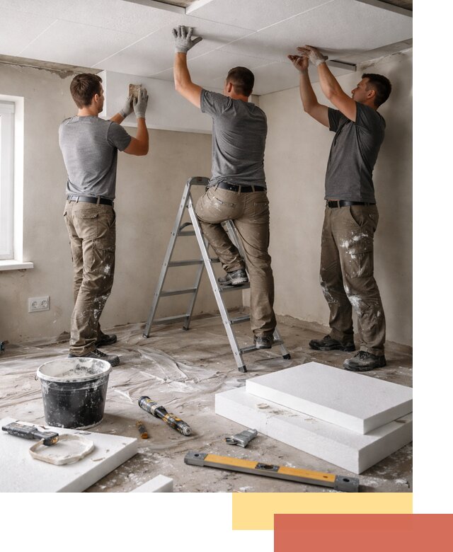 Утепление потолка пенопластом в Зеленодольске быстро и качественно