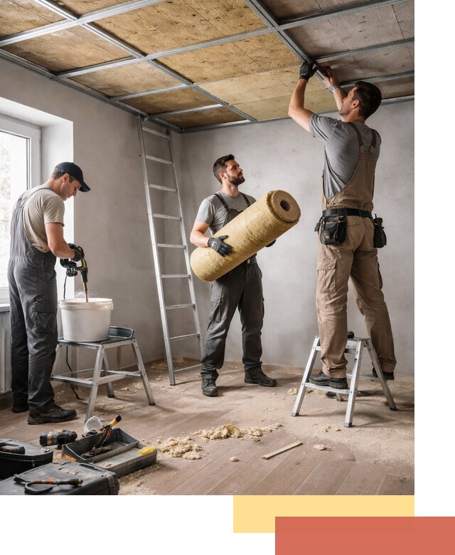 Шумоизоляция потолка в Зеленодольске: профессиональный монтаж и отделка